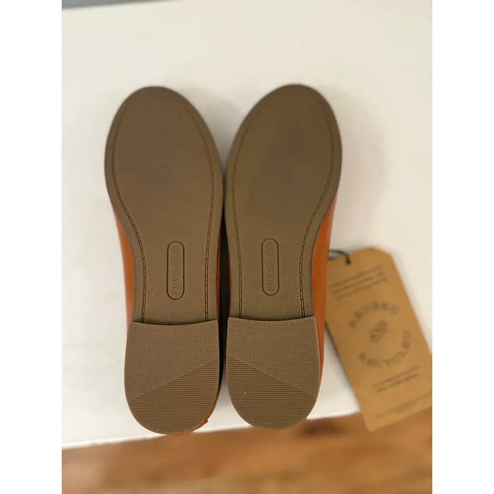 Frye & Co Rivka Ballet Flats Cognac Brown Size 6.5M NWT